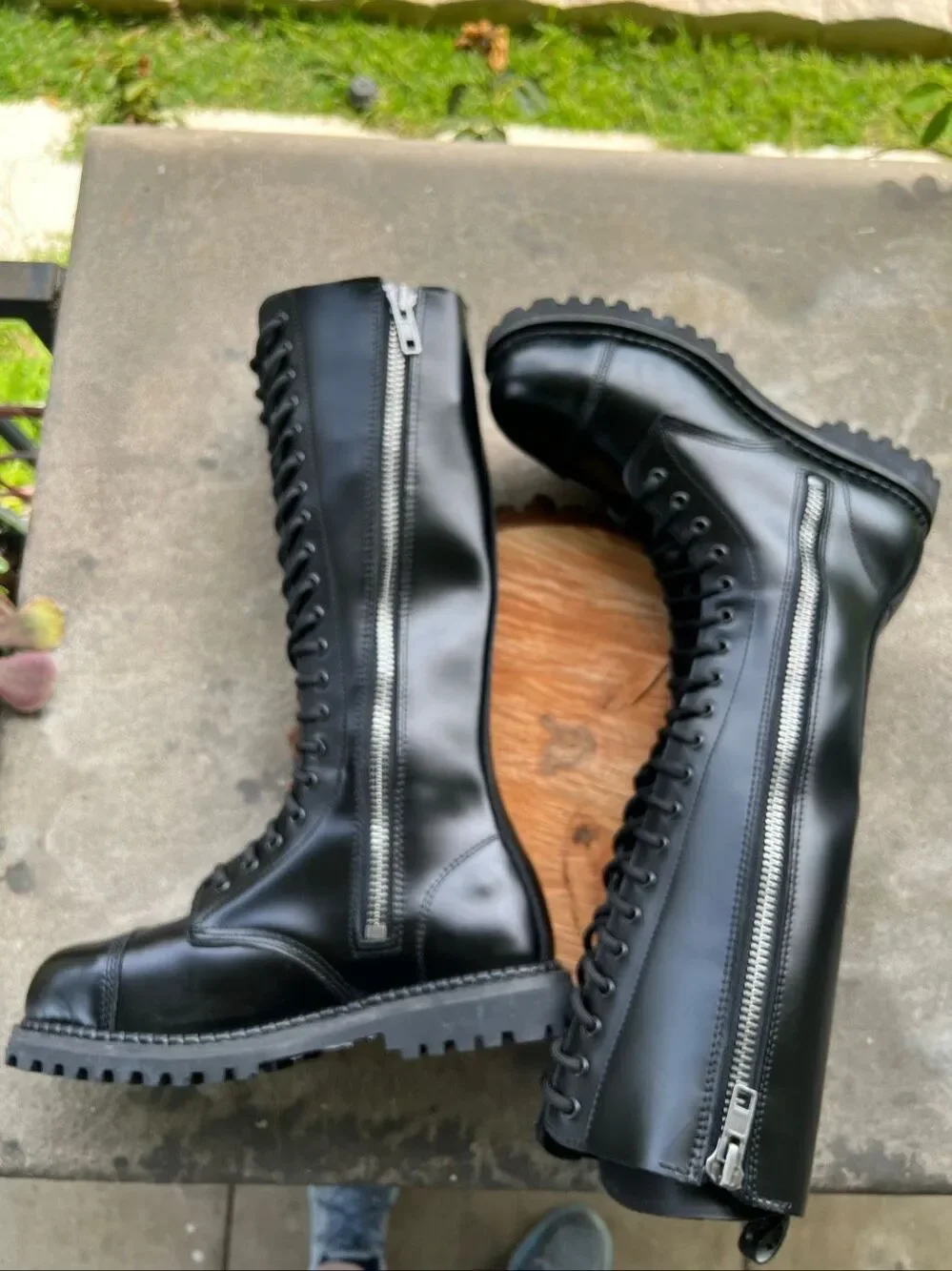 Demonia Riot -20 Lace Up Knee High Boots Black Size 9 Nwot Unisex